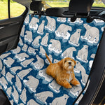 Polar Bear On Ice Pattern Print Pet Car Back Seat Cover