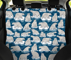 Polar Bear On Ice Pattern Print Pet Car Back Seat Cover