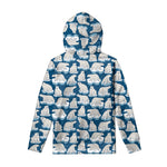 Polar Bear On Ice Pattern Print Pullover Hoodie