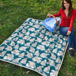 Polar Bear On Ice Pattern Print Quilt