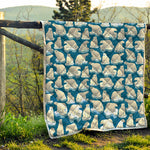 Polar Bear On Ice Pattern Print Quilt