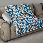 Polar Bear On Ice Pattern Print Quilt