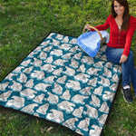 Polar Bear On Ice Pattern Print Quilt