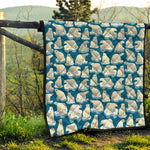 Polar Bear On Ice Pattern Print Quilt