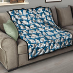 Polar Bear On Ice Pattern Print Quilt