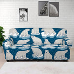 Polar Bear On Ice Pattern Print Sofa Cover