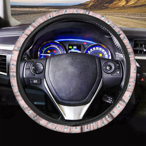 Polar Bear Reading Book Pattern Print Car Steering Wheel Cover