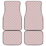 Polar Bear Reading Book Pattern Print Front and Back Car Floor Mats