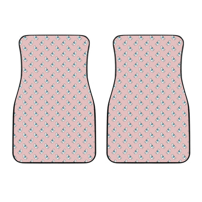 Polar Bear Reading Book Pattern Print Front Car Floor Mats