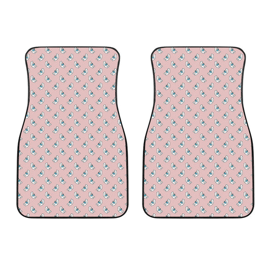 Polar Bear Reading Book Pattern Print Front Car Floor Mats