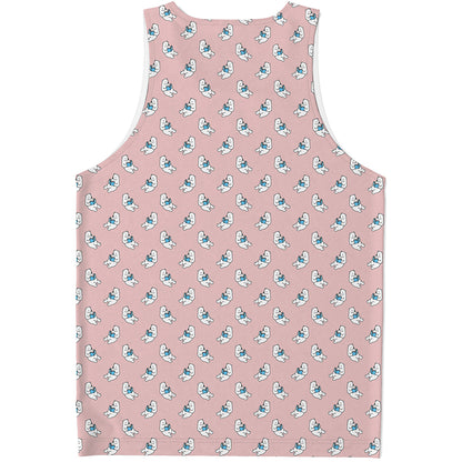 Polar Bear Reading Book Pattern Print Men's Tank Top