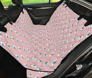 Polar Bear Reading Book Pattern Print Pet Car Back Seat Cover