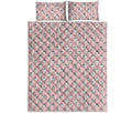 Polar Bear Reading Book Pattern Print Quilt Bed Set
