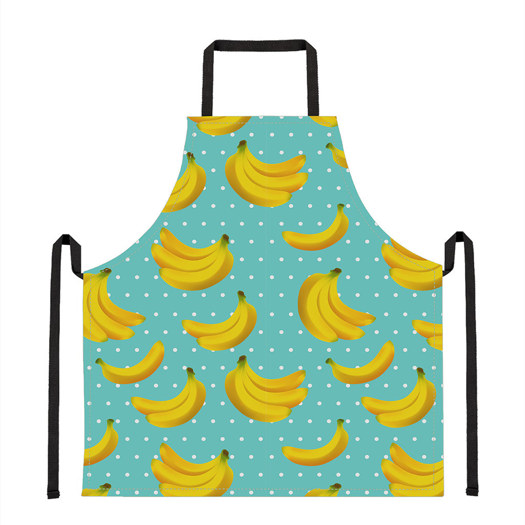 Polka Dot Banana Pattern Print Apron