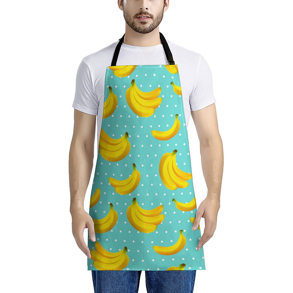 Polka Dot Banana Pattern Print Apron