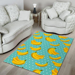 Polka Dot Banana Pattern Print Area Rug GearFrost