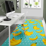 Polka Dot Banana Pattern Print Area Rug GearFrost