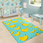 Polka Dot Banana Pattern Print Area Rug GearFrost