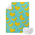 Polka Dot Banana Pattern Print Blanket