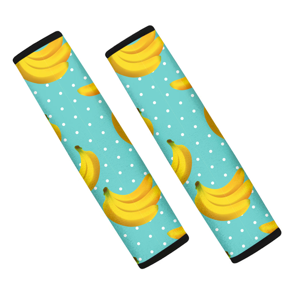 Polka Dot Banana Pattern Print Car Seat Belt Covers