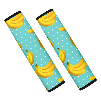 Polka Dot Banana Pattern Print Car Seat Belt Covers