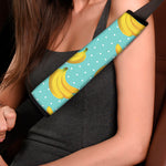 Polka Dot Banana Pattern Print Car Seat Belt Covers