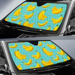 Polka Dot Banana Pattern Print Car Sun Shade GearFrost