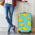 Polka Dot Banana Pattern Print Luggage Cover