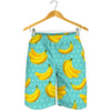 Polka Dot Banana Pattern Print Men's Shorts