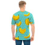 Polka Dot Banana Pattern Print Men's T-Shirt