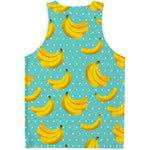 Polka Dot Banana Pattern Print Men's Tank Top