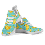 Polka Dot Banana Pattern Print Mesh Knit Shoes GearFrost