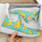 Polka Dot Banana Pattern Print Mesh Knit Shoes GearFrost