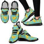 Polka Dot Banana Pattern Print Mesh Knit Shoes GearFrost