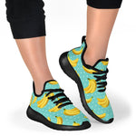 Polka Dot Banana Pattern Print Mesh Knit Shoes GearFrost