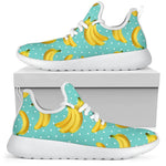 Polka Dot Banana Pattern Print Mesh Knit Shoes GearFrost