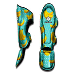 Polka Dot Banana Pattern Print Muay Thai Shin Guard