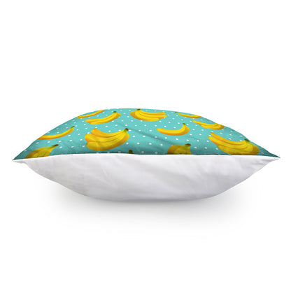Polka Dot Banana Pattern Print Pillow Cover