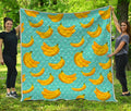 Polka Dot Banana Pattern Print Quilt