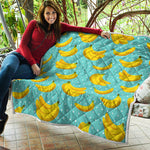 Polka Dot Banana Pattern Print Quilt