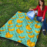 Polka Dot Banana Pattern Print Quilt