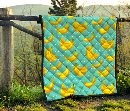 Polka Dot Banana Pattern Print Quilt