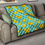Polka Dot Banana Pattern Print Quilt