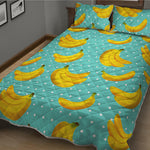 Polka Dot Banana Pattern Print Quilt Bed Set