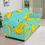 Polka Dot Banana Pattern Print Sofa Cover