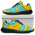 Polka Dot Banana Pattern Print Walking Shoes