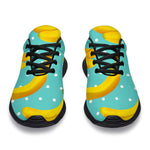 Polka Dot Banana Pattern Print Sport Shoes GearFrost