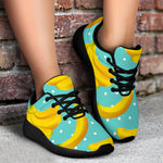 Polka Dot Banana Pattern Print Sport Shoes GearFrost