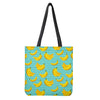 Polka Dot Banana Pattern Print Tote Bag