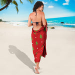 Polka Dot Christmas Tree Pattern Print Beach Sarong Wrap